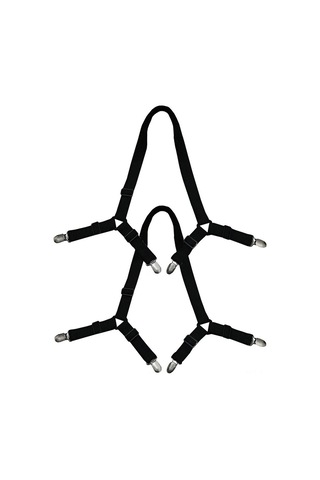 Hfambition Ev İçin Yüksek Kaliteli Çarpraz Çıtçıtlı, Ayarlanabilir, Esnek Perde Sabitleyici Kelepçesi - Siyah, 2 Adet Siyah