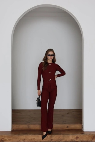 Kazax Ottoman Alt Üst Takım Bordo Pt510442 Bordo