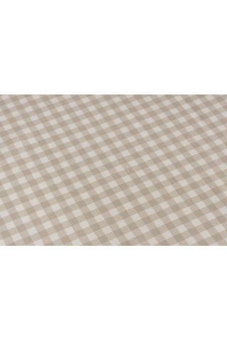 Ekose Masa Örtüsü Bej