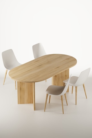 Harmony Nara Sadece Masa Oval Masa 180x75x90 Cm Cadiz - Modern Tasarım Kahverengi