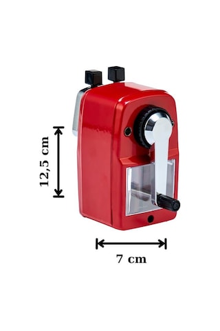 Mas 6732 Masa Tipi Büyük Kollu Kalemtraş - Kırmızı