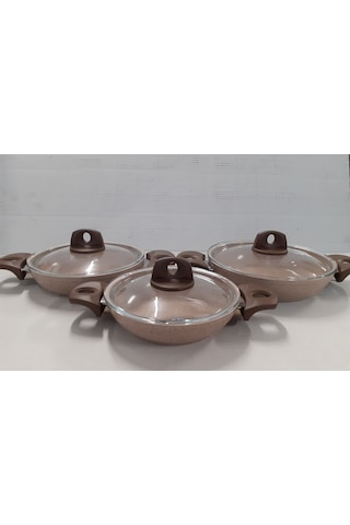 Gülsan Safran Granit Sahan Set Cam Kapaklı