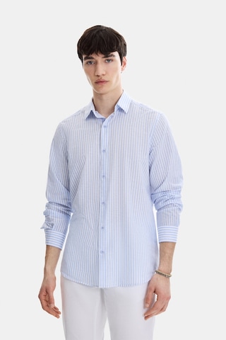 Backandbond Mavi Regular Fit Modern Gömlek