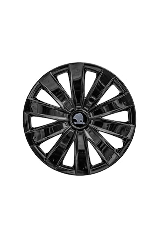Skoda 16 İnç Jant Kapağı Amblemli Piano Black 4'lü Takım 213