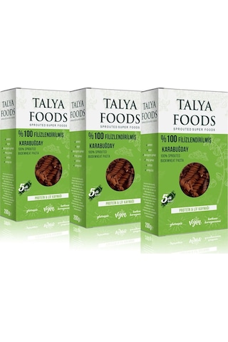Talya Foods Glutensiz Vegan Karabuğday Makarna 3 x 200 G