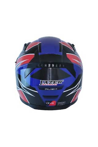 Motosiklet Kask Ece 22.r06 Double Vizörlü Full Face Motor Kaskı Rush Çok Renkli