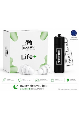 Life+ Silikon Kulak Tıkacı 24 Db Snr Uyku, Horlama, Gürültü, Çalışma, Odaklanma Ve Seyahat İçin Ses Azaltıcı, 150+ Kullanım