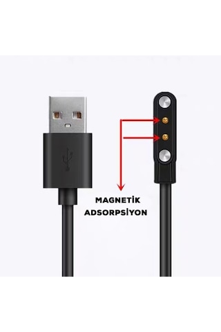 Mobilefix Siyah Haylou Solar Ls05 Akıllı Saat Usb Şarj Kablosu