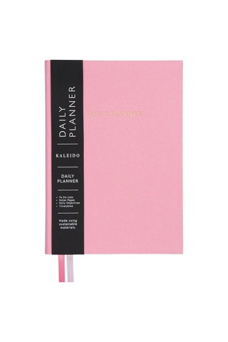 Ohh Deer Kaleido Tasarımı A5 288 Sayfa Kumaş Kapak Günlük Planlayıcı Pink Daily Planner 12752 Pembe