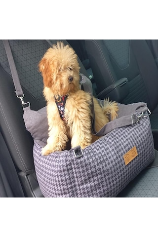 3 Fonksiyonlu Köpek Koltuk- Yatağı-taşıma Çantası-araba Koltuğu-evde Dışarda Arabada Gri Kazayağı, Large