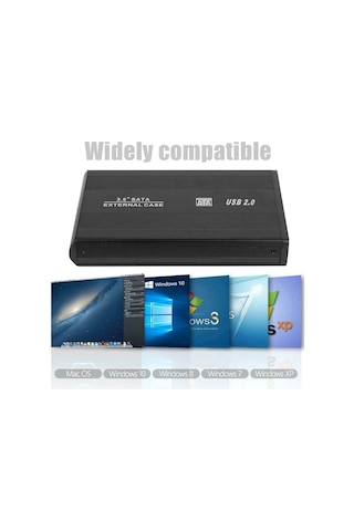 3.5" İnç Sata Metal Hdd Kutusu Harddisk Kutu Usb 2.0 Dd-150