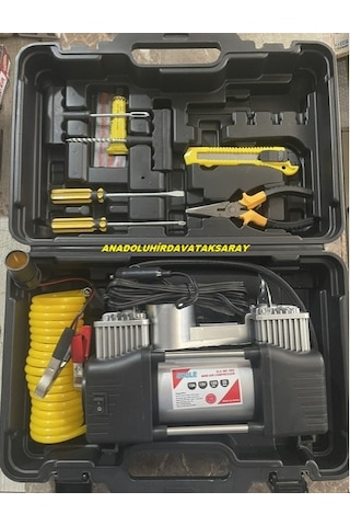 Ecole 12 Volt Kompresör Mini Araç Kompresörü Güçlü Çift Piston Kompresör 12pcs Diğer