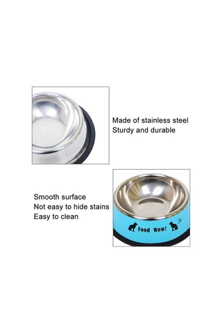 Cbtx Anti-uç Paslanmaz Çelik Hayvan Kasesi Kedi Köpek Maması Kabı Xl 22 Cm