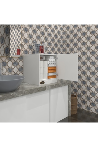 Kenzlife kapaklı mutfak dolabı melek byz 039x029x29 banyo ofis komodin (m)