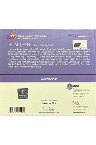 Plak Değildir Cd Dir Cd Trt Arşiv Serisi 31 - Hilal Çelebi Solo