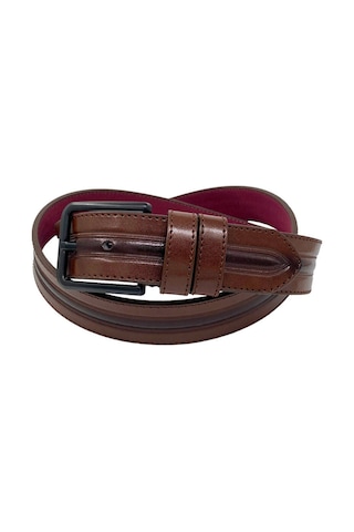 Süzer Deri Kahverengi Suni Deri Ortası Desenli Model 4 Cm.lik Spor Kemer - 9013-52-22rl Kahverengi