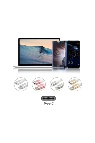 Sandwich Alüminyum Gümüş Usb 3.1 Type-c Genişletici Kablosu - 1m, Veri Transferi Ve Şarj, Bilgisayar/switch/akıllı Telefon Uyu