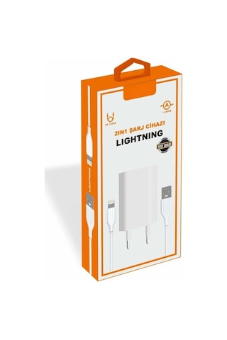 Pdateknoloji Yetty 2 İn 1 Şarj Cihazı + 1m Lightning Kablo Yt-20l Yerli Üretim
