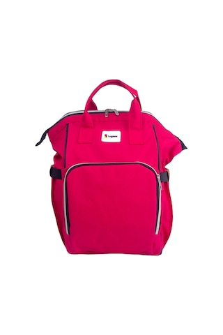 Lugami 06 Anne Bebek Bakım Sırt Çantası Biberon Termoslu Sıvı Geçirmez Pembe