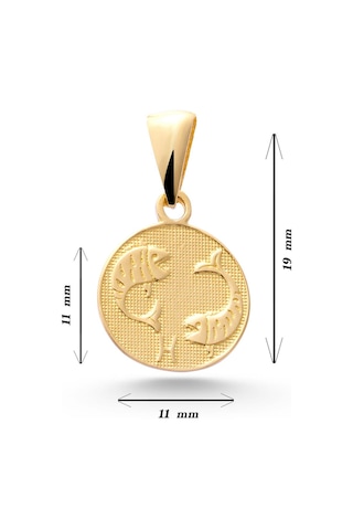 Sefa Gold 14 Ayar Altın Balık Burcu Kolye Ucusfklu025