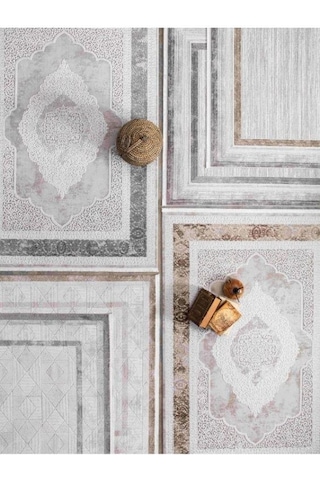 Vivaldi Nüans 1046 Gri Serisi Akrilik Salon Oturma Yatak Odası Halısı Gri