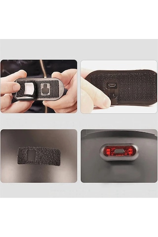 Gece Sürüşü Için Led Motosiklet Ve Bisiklet Kaskı Fren Lambası