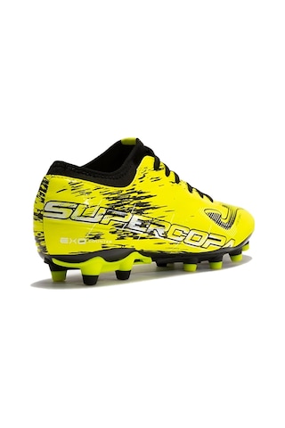 Joma Supercopa 2309 Lemon Fluor Black Fırm Ground Krampon Ve Halı Saha Ayakkabısı Sarı