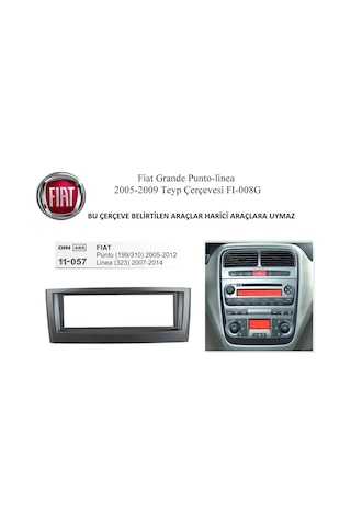 Cadence Fiat Linea Grande Punto Oto Teyp Çerçevesi 2007-2014