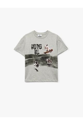 Koton Gri Erkek Çocuk T-shirt 5skb10615tk Gri