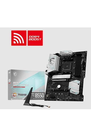 Msı B550 Gamıng Wıfı Ddr4 4866mhz 1xhdmı 1xdp 2xm.2 Usb Atx Am4 Amd Am4 5000/5000 G/4000 G /3000 Serisi İle Uyumlu