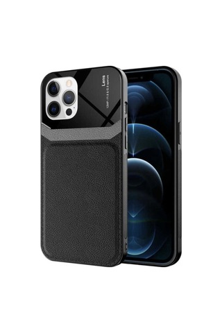 Apple Uyumlu iPhone 12 Pro Max Kılıf Zore Emiks Kapak Siyah
