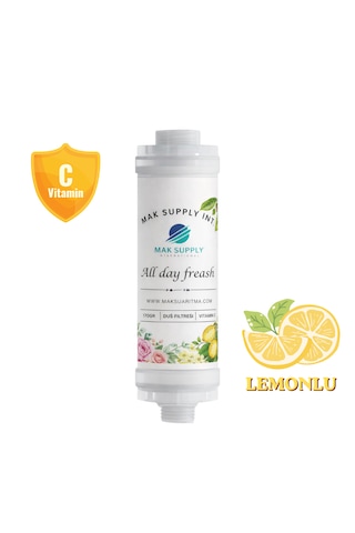 Duş Filtresi C Vitaminli Limon / C Vitaminli Kokusuz / Gül Hyaluronik Asit beyaz