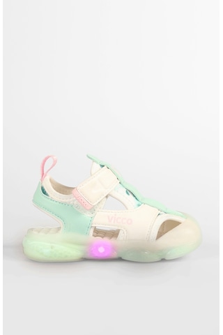 Vicco Live Kız Bebe Beyaz Işıklı Phylon Sandalet Beyaz