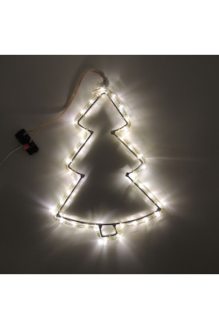 Led Işıklı Çam Ağacı Yılbaşı Süsü 220v Gün Işığı 34 Cm
