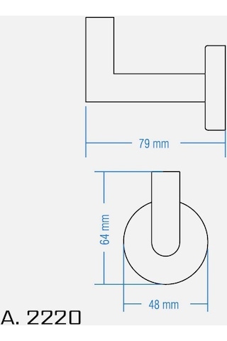 Duxxa A.2220 Maxima Krom Askılık Tekli Krom