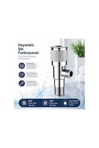 Taharet Musluğu Ara Musluk Krom Kaplama Pirinç Gövde Hijyenik Banyo Musluğu Gümüş
