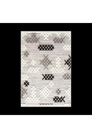 Hoom Rugs Step 2205 Gri İskandinav Halı Gri