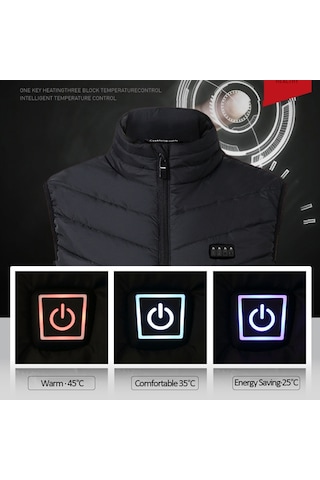 Pasifix 11 Alan Çift Kontrol Usb Elektrikli Isıtma Fanila Akıllı Sıcak Yelek 001