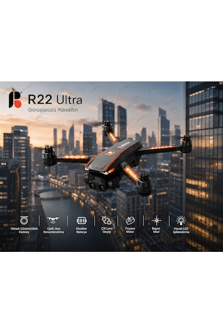 Nvg R22 Ultra Drone Hd Kamera Çift Kameralı Drone Fırçasız Motor Optik Akış Sabitleme Uzaktan Kumandalı Drone