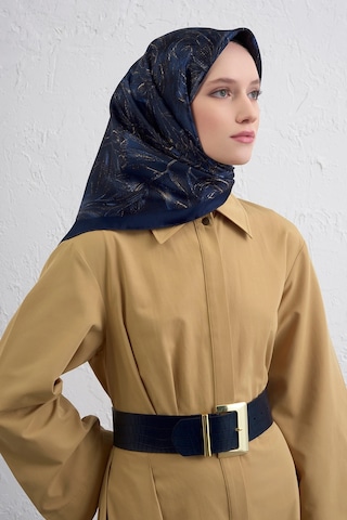 Armine Nostalji Serisi Sura İpek Eşarp 9409ds 81-lacivert