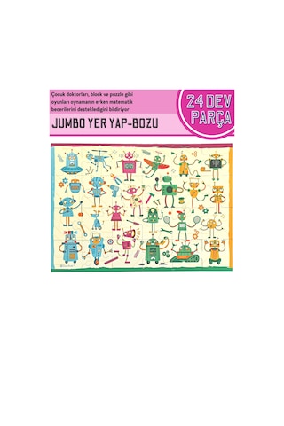 Doerkids Baby Puzzle Dev Robotlar Puzzle Jumbo Yer Puzzle Robots 24 Parça