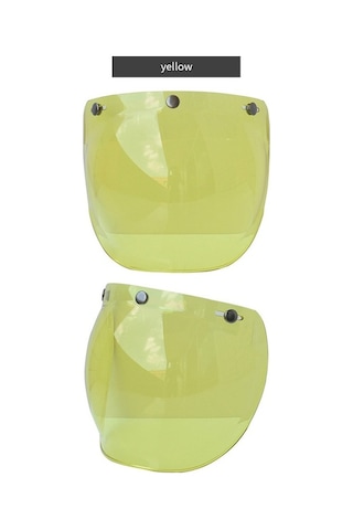 Pazly 3 Snap Açık Yüz Kask İçin Dayanıklı Pc Vizör - Kolay Kurulum, Güvenli Sürüş