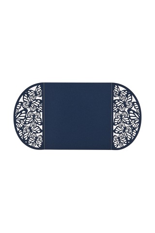 Kosona 10'lu Mavi Perl Kağıt Davetiye Seti - Evlilik, Doğum Günü, Toplantı İçin - Gövde + İç Kart - Güzellikli Çiçek Desenli