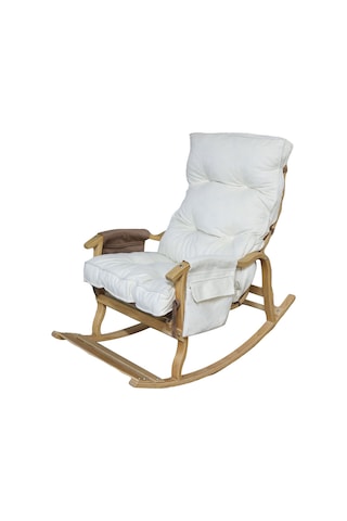 Mobildeco Sultan Lüx Kahve Krem Ahşap Çift Renklı/cepli Sallanan Ceviz