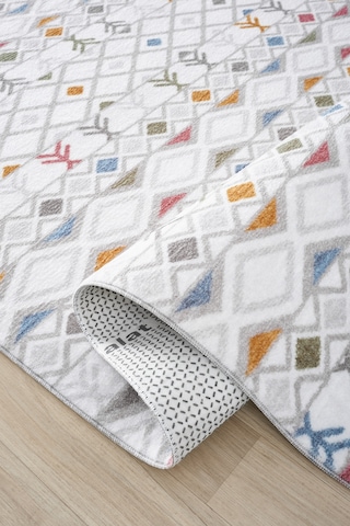 Raschel Carpet Oval Yıkanabilir Leke Tutmaz Modern Mutfak Halısı Kaymaz Taban Halı Rcmultı Mutfk Yenımodelelıps 003 Çok Renkli