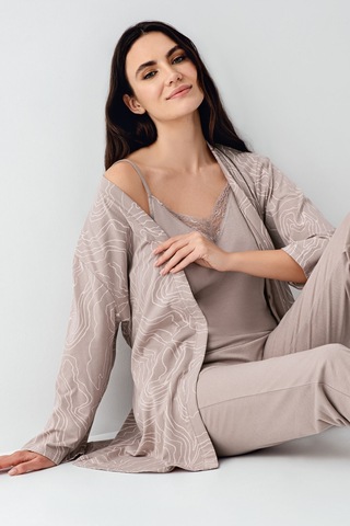 Pierre Cardin Kadın Kahverengi Sabahlık 5274-48580 Kahverengi