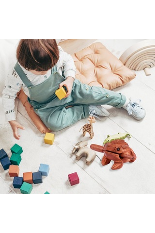 Mufunye El Yapımı Ahşap Kurbağa Guiro, Müzik Eğitim Aracı, Eğlenceli Ses Efekti, 14 Cm