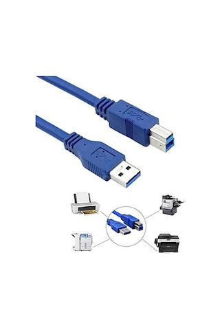 1 Metre Usb 3.0 Yazıcı Kablosu 1 Metre Usb 3.0 Printer Kablosu Am Bm Kablo