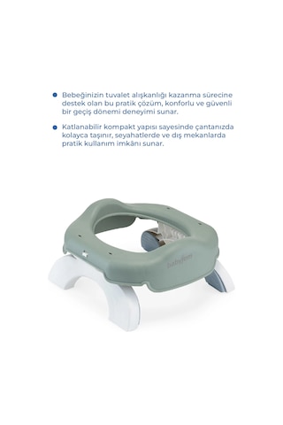 Babyjem Portatif Katlanabilir Lazımlık Soft Yeşil New Color