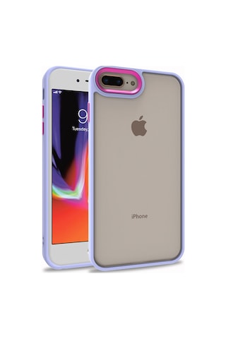 Zore Apple Uyumlu iPhone 8 Plus Kılıf Flora Kapak - Lila Lila
